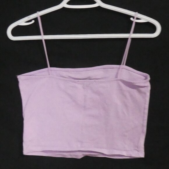 AMBIANCE | large | Chic Lilac Crop Top with Spaghetti Straps - Picture 2 of 14